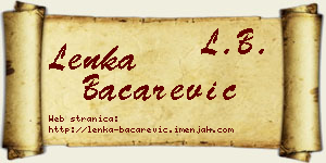 Lenka Bačarević vizit kartica